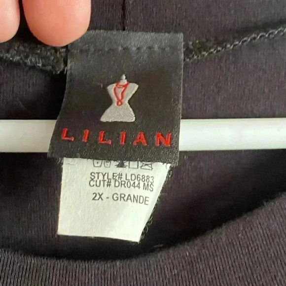 🆕Black Hollows Out T-Shirt Dress 3D Rose 2X🆕 - Picture 9 of 13